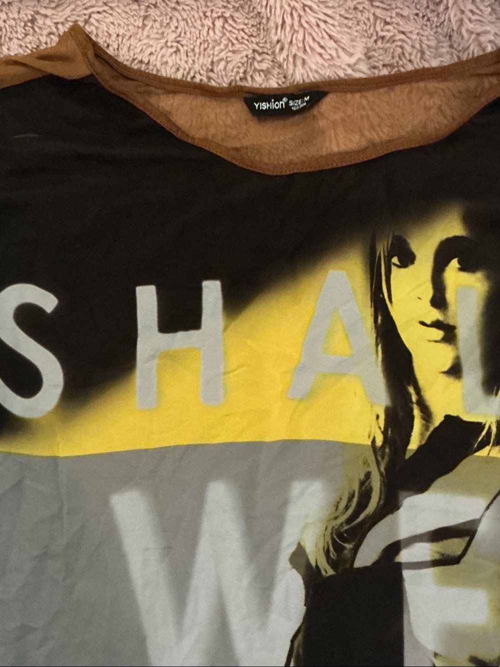 H&M Multicolor Graphic Tee with Yellow & Brown Accents